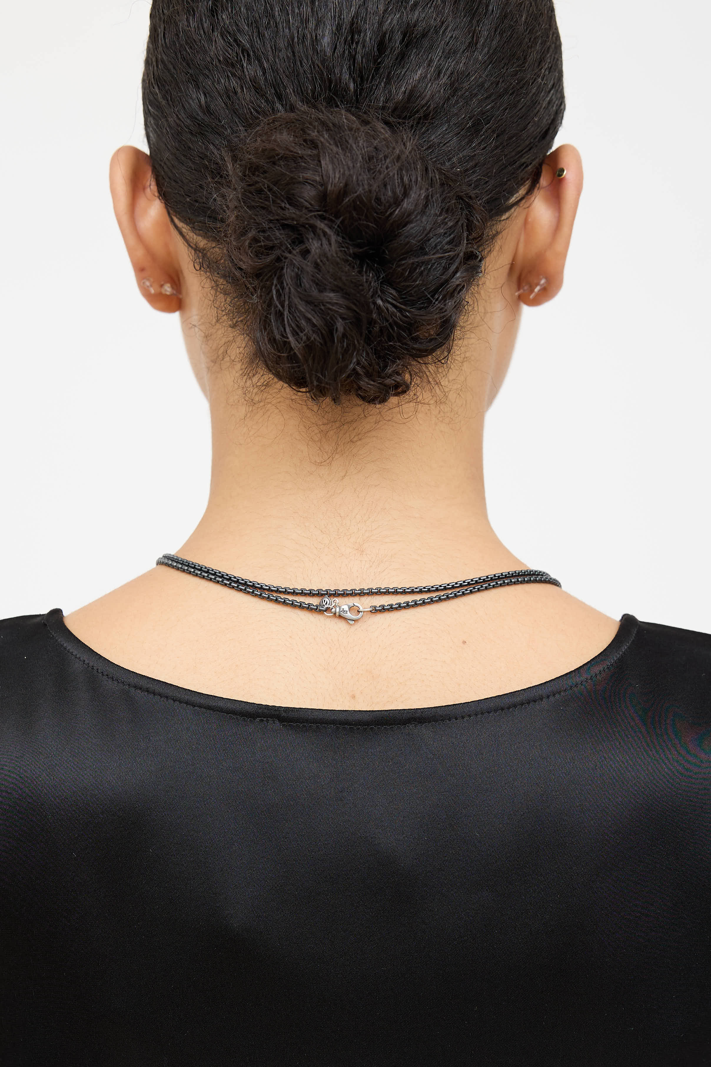 David Yurman Sterling Silver Box Chain Necklace