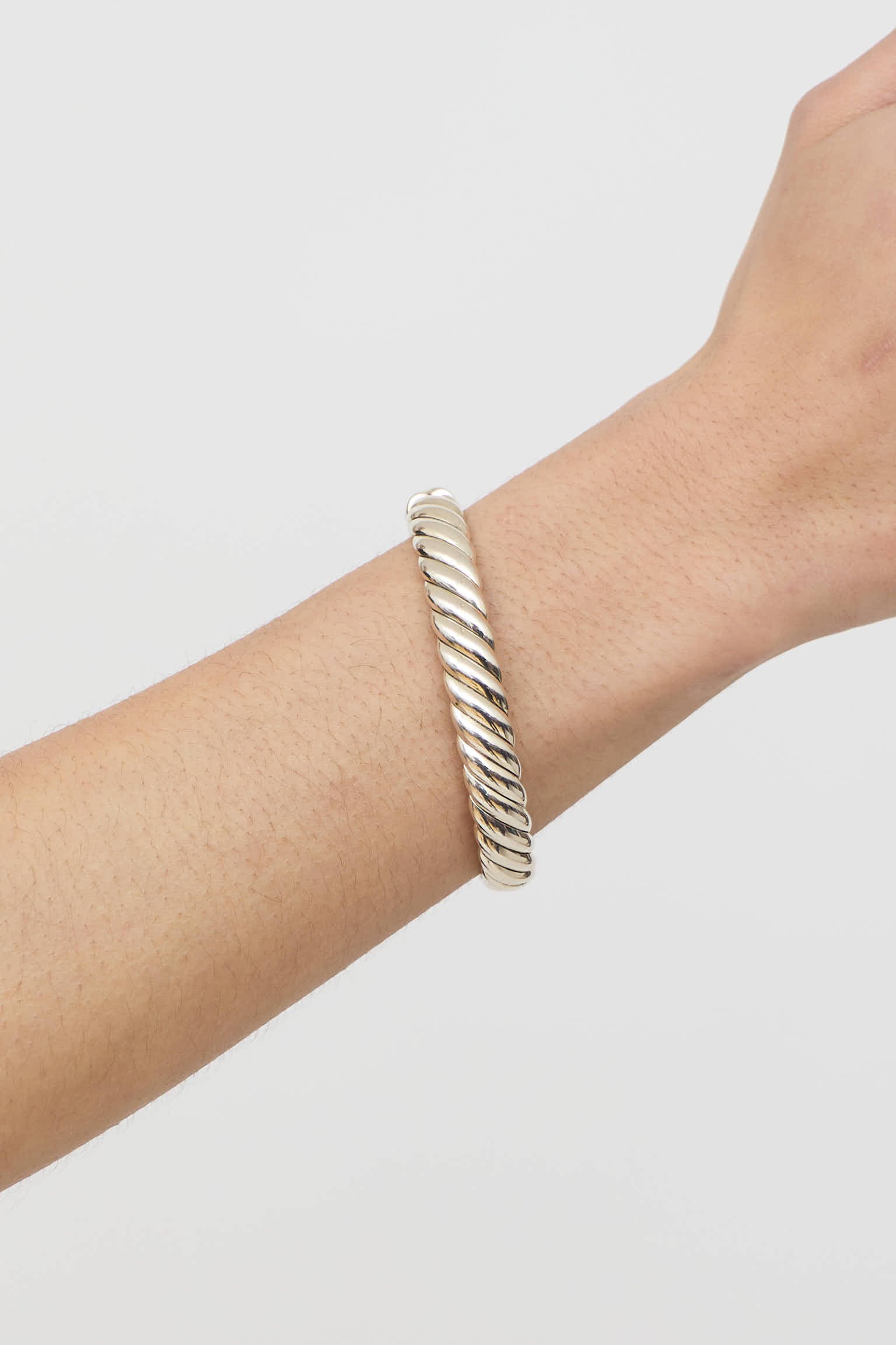 David Yurman Sterling Silver Sculpted Cable Bangle