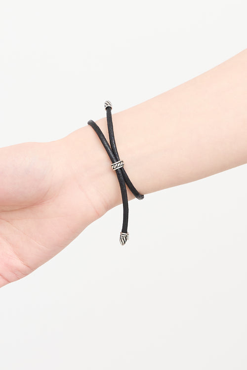 David Yurman Sterling Silver Pull Cord Bracelet