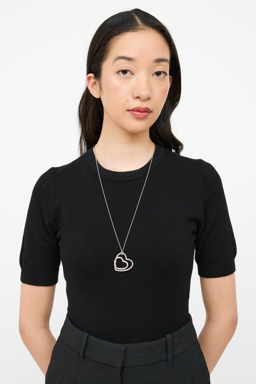 David Yurman Sterling Silver & 18K Gold Continuance Heart Necklace