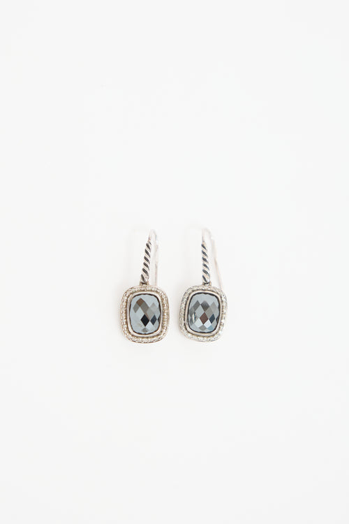 David Yurman Hematite & Diamond Noblesse Earrings