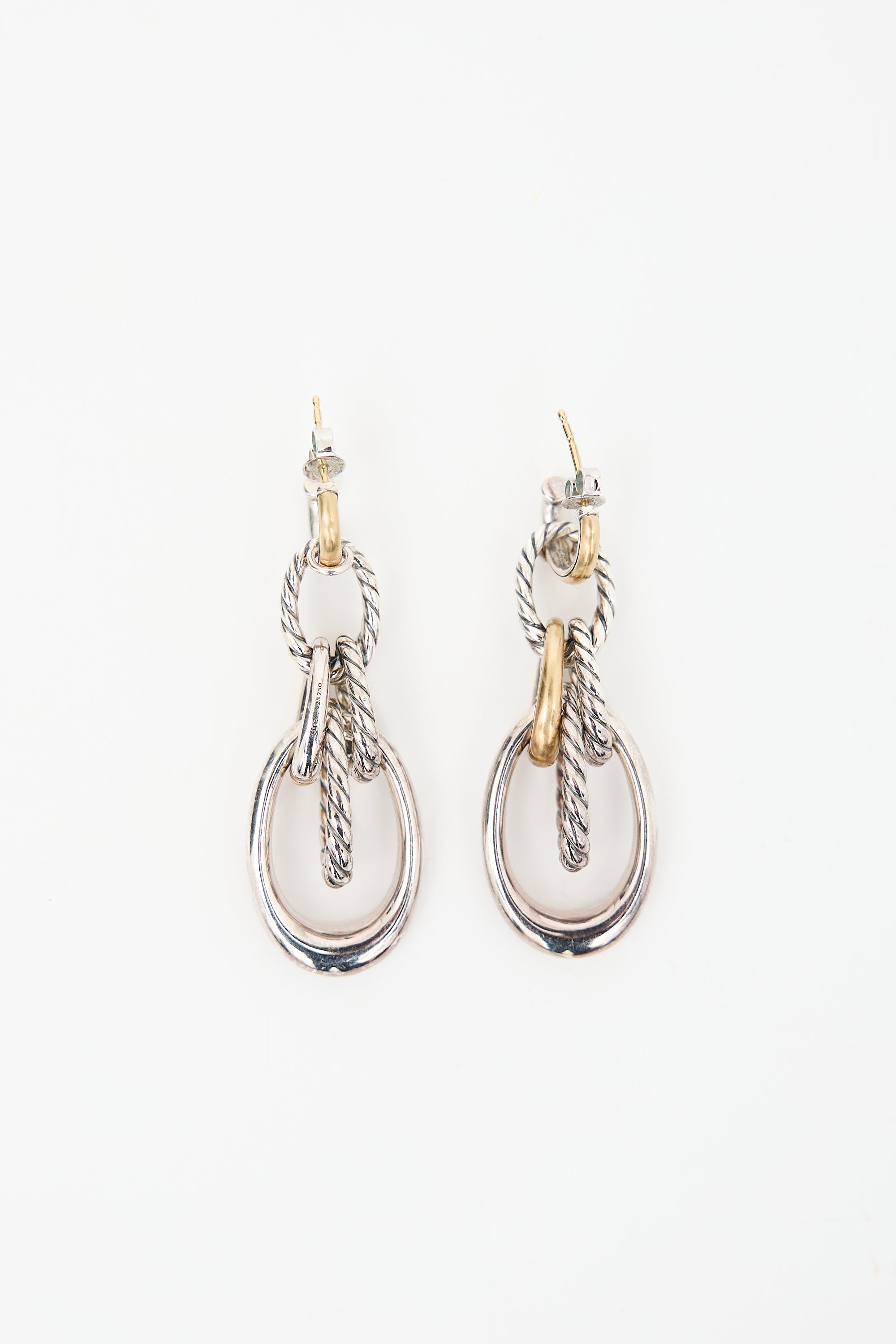 David Yurman Sterling Silver Pure Form Drop Earrings