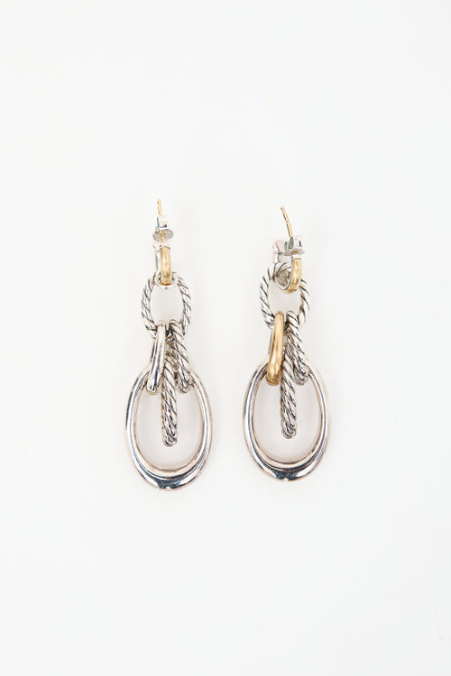 David Yurman Sterling Silver Pure Form Drop Earrings