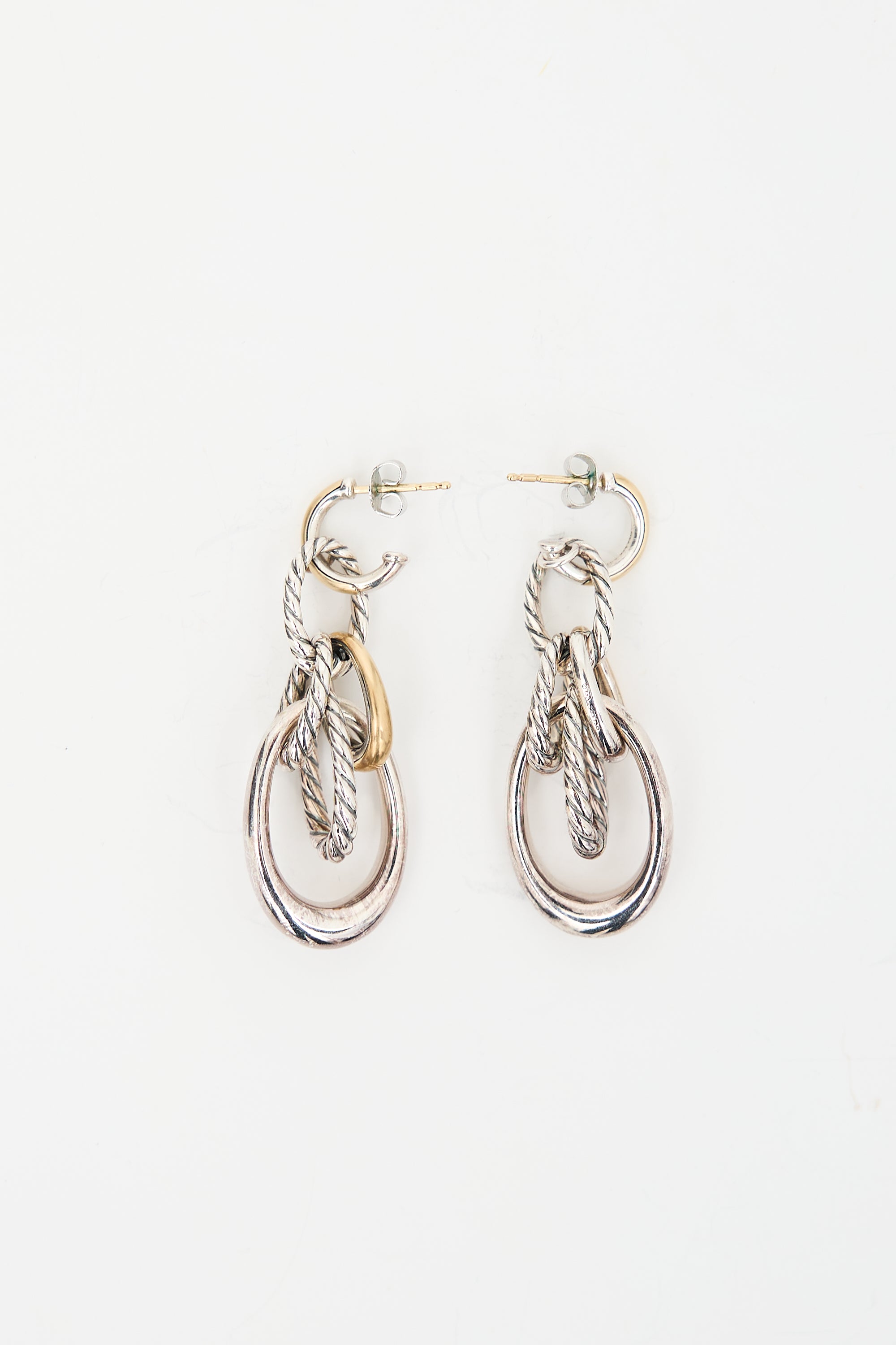 David Yurman Sterling Silver Pure Form Drop Earrings
