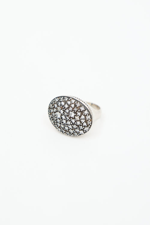 David Yurman Sterling Silver & Diamond Midnight Melange Ring