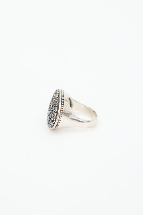 David Yurman Sterling Silver & Diamond Midnight Melange Ring