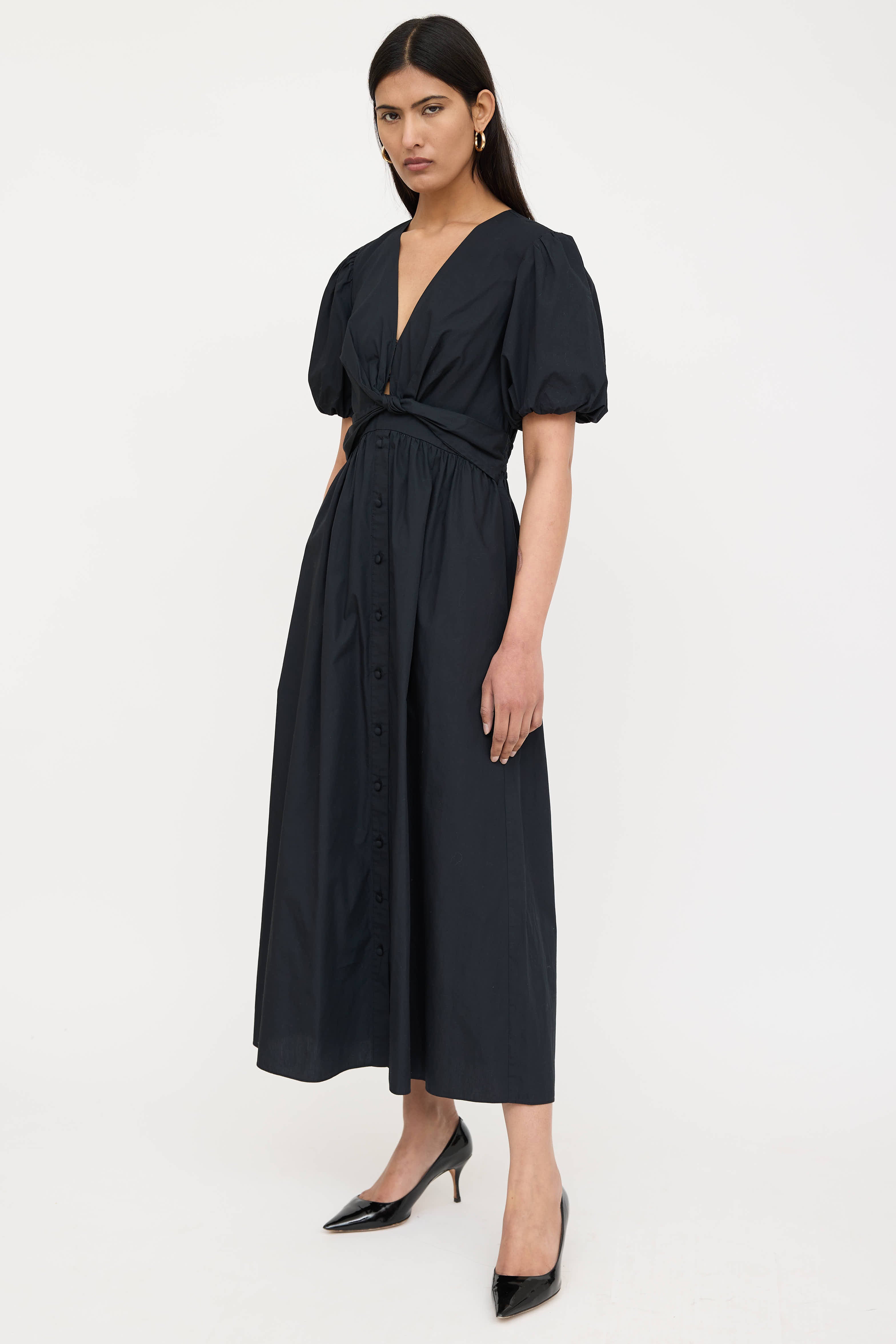 Derek Lam Pleated Gathered Maxi Dress