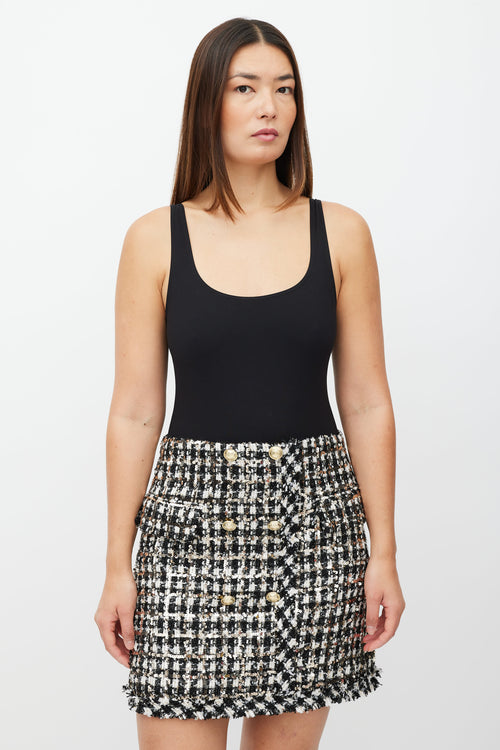 Derek Lam Black & White Tweed Sequinned Co-Ord Set