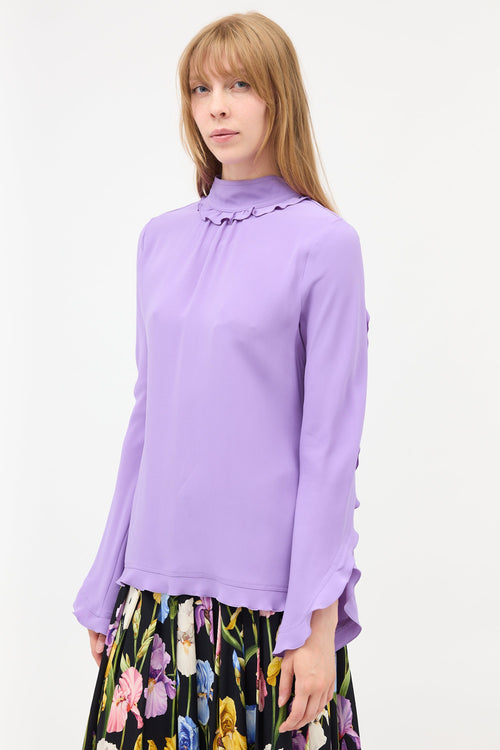 Derek Lam Silk Ruffle Blouse