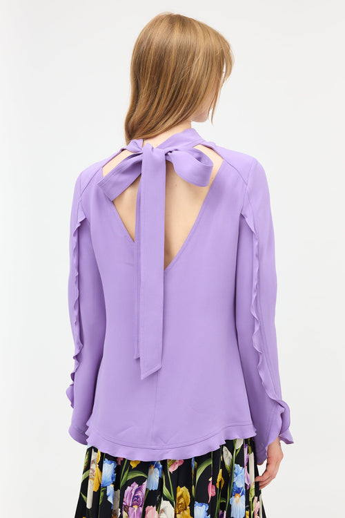 Derek Lam Silk Ruffle Blouse