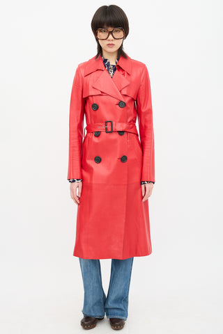Derek Lam Leather Trench Coat