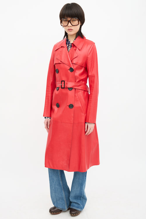 Derek Lam Leather Trench Coat