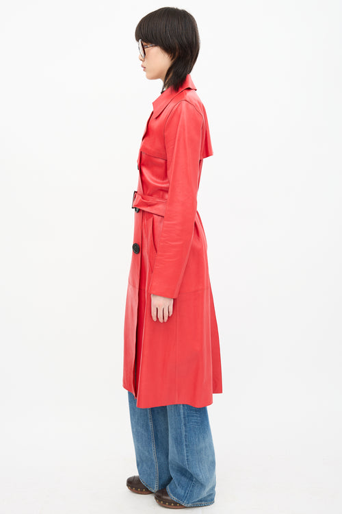 Derek Lam Leather Trench Coat