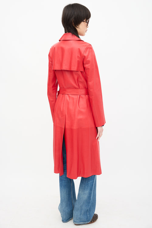 Derek Lam Leather Trench Coat