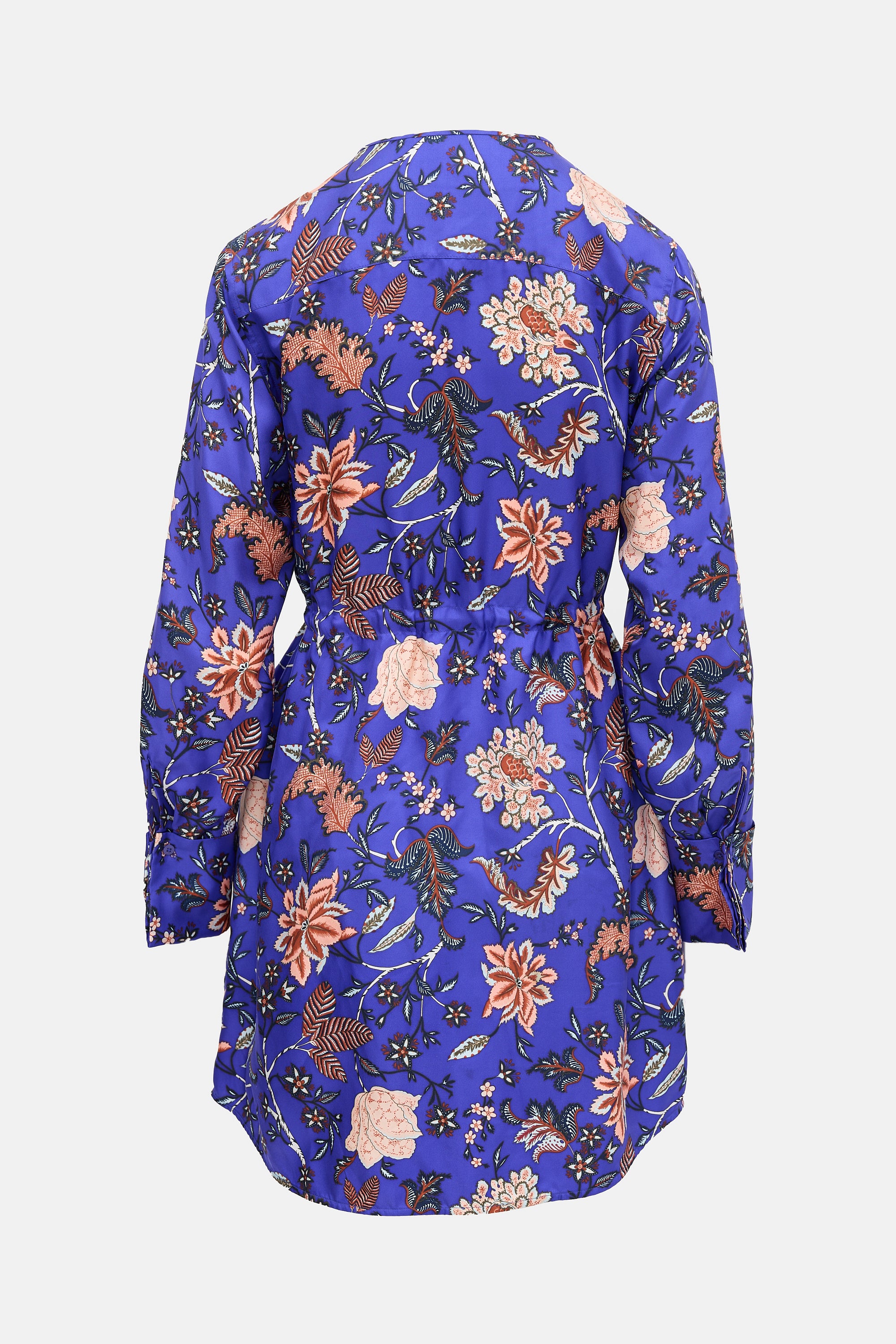 Diane von Furstenberg Silk Floral Drawstring Dress