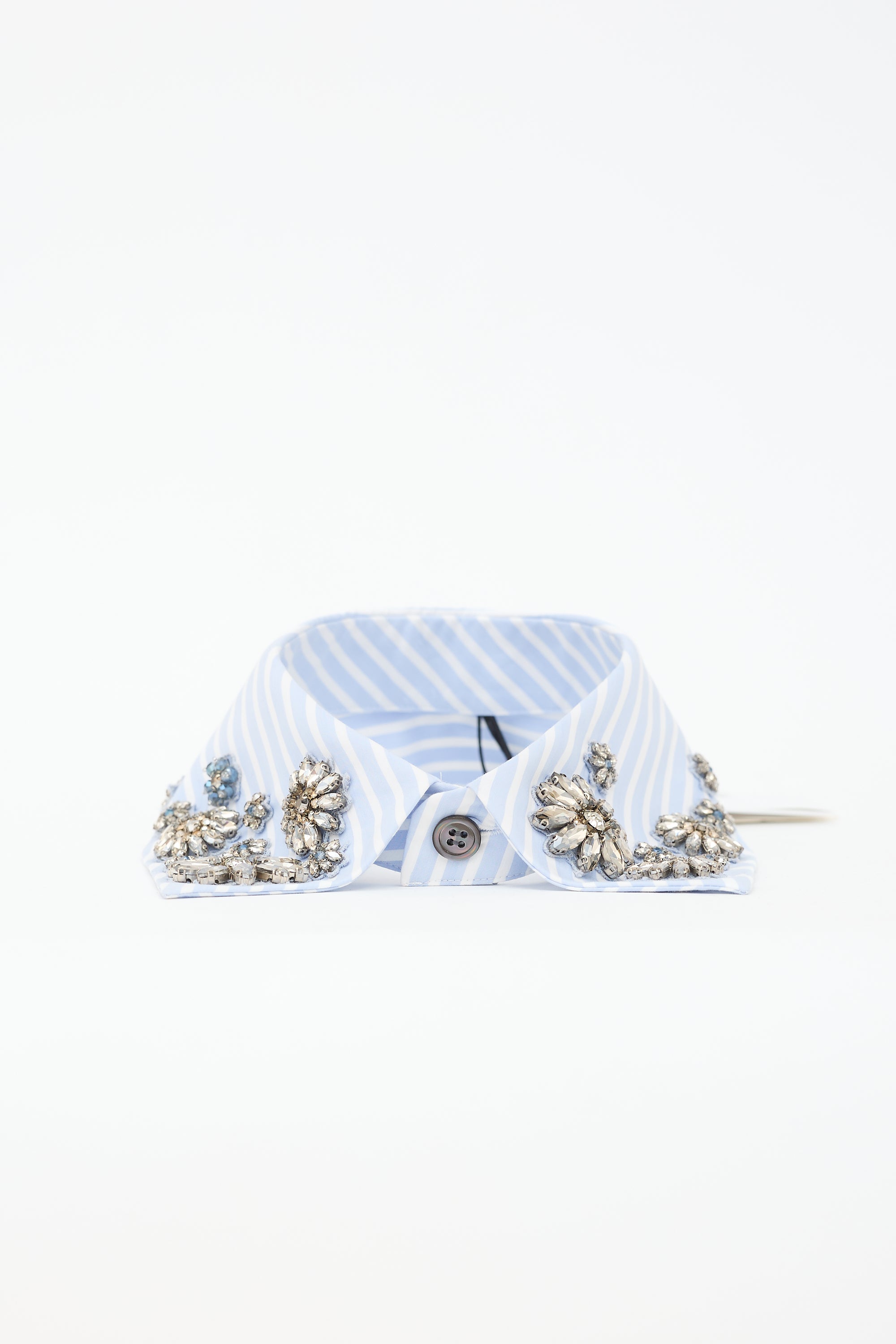 Dice Kayek Striped Embellished Collar