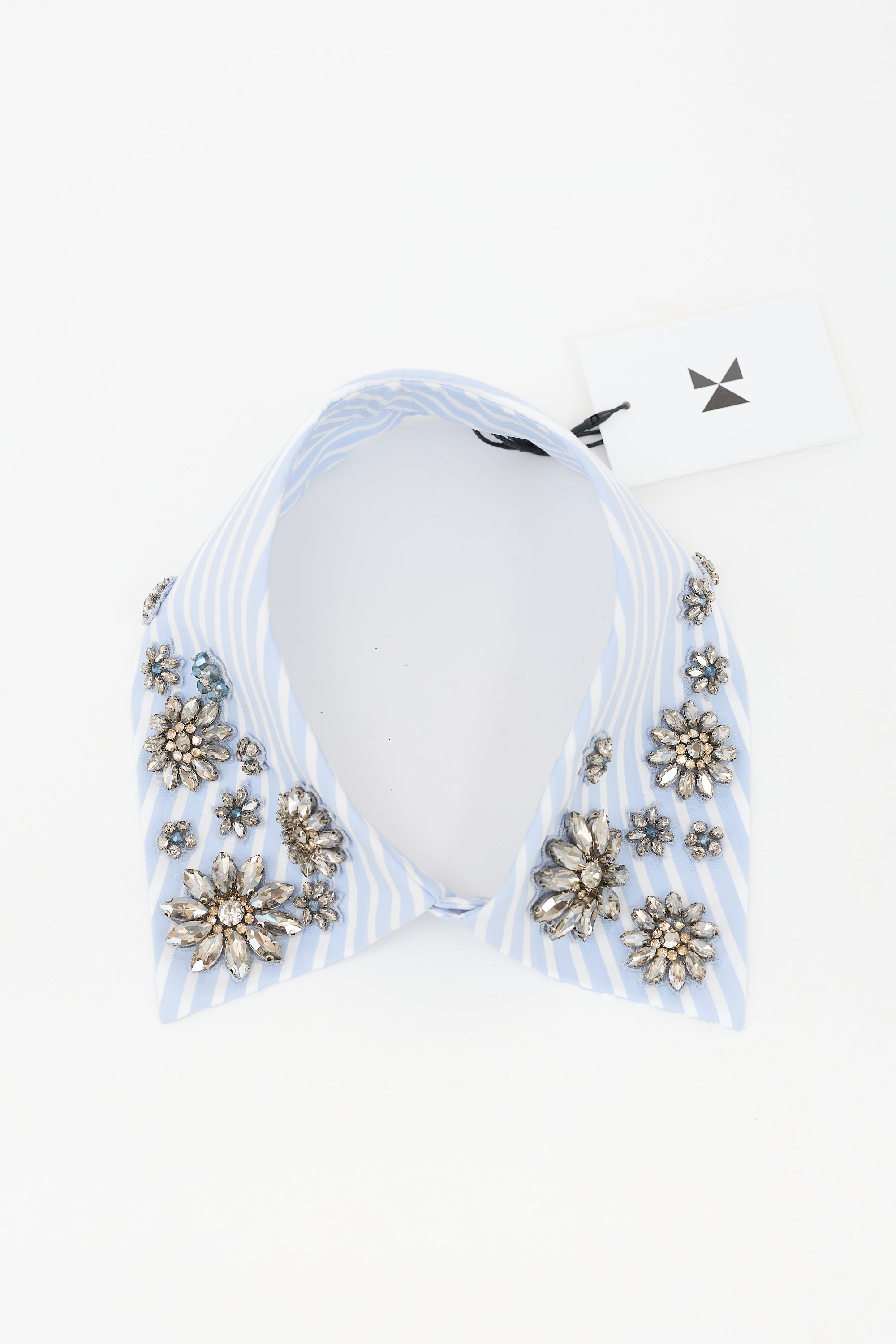 Dice Kayek Striped Embellished Collar