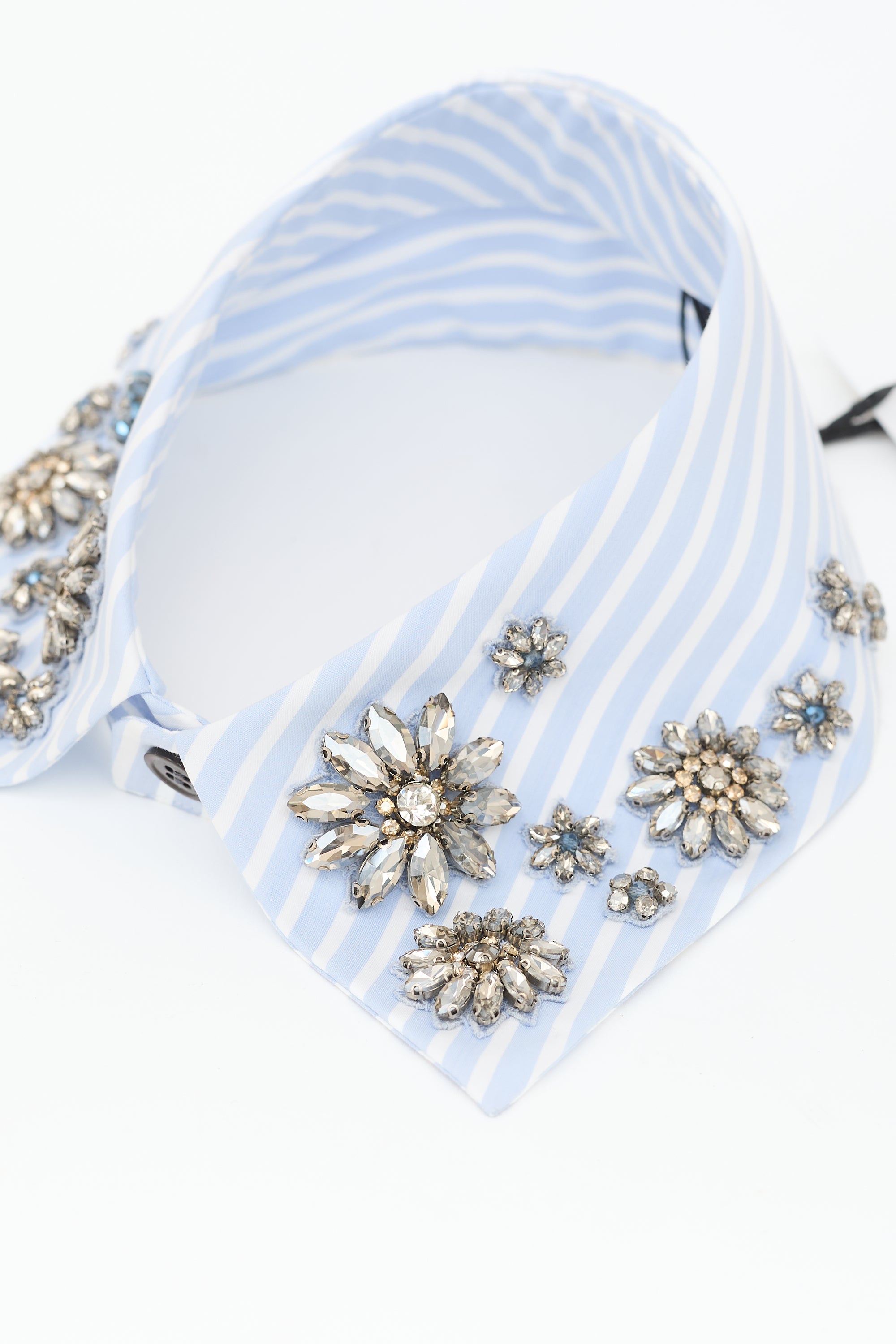 Dice Kayek Striped Embellished Collar