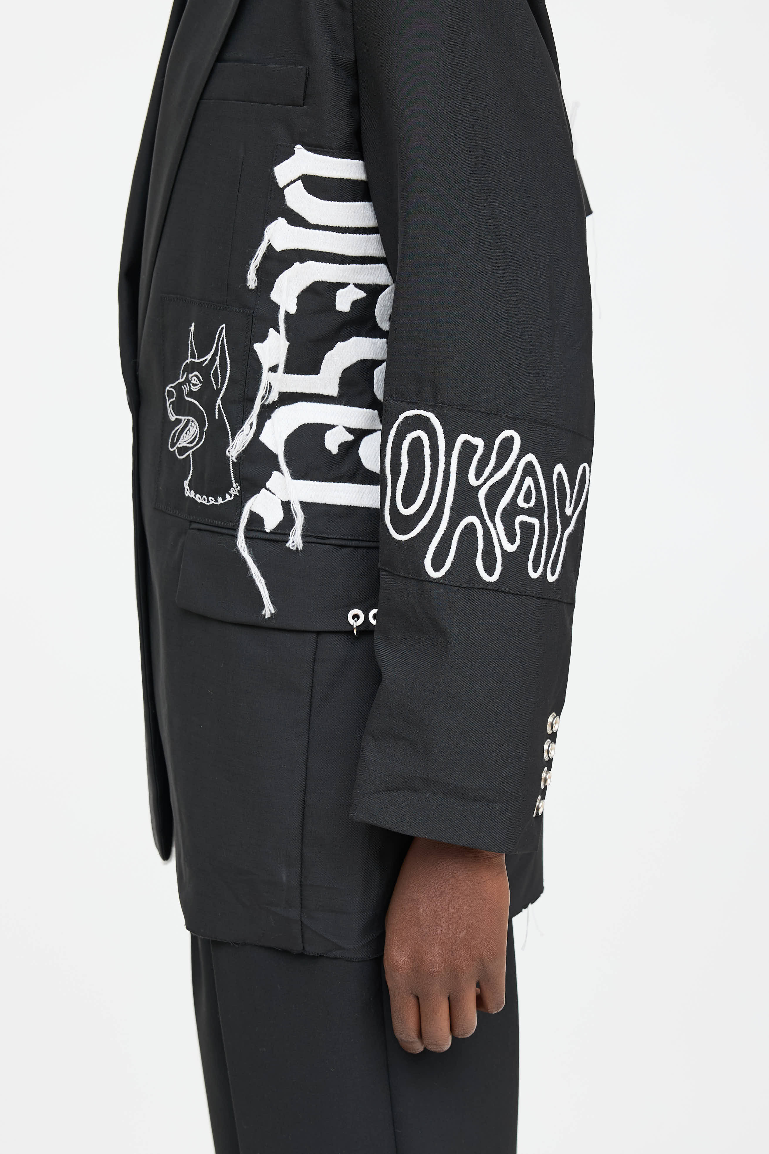 Diesel Wool Embroidered Blazer