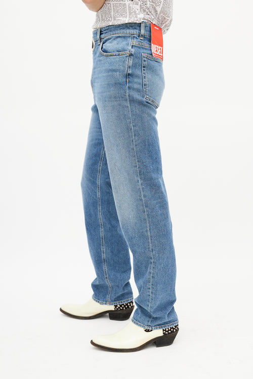 Diesel Blue & Silver 0lici Straight Denim Jeans