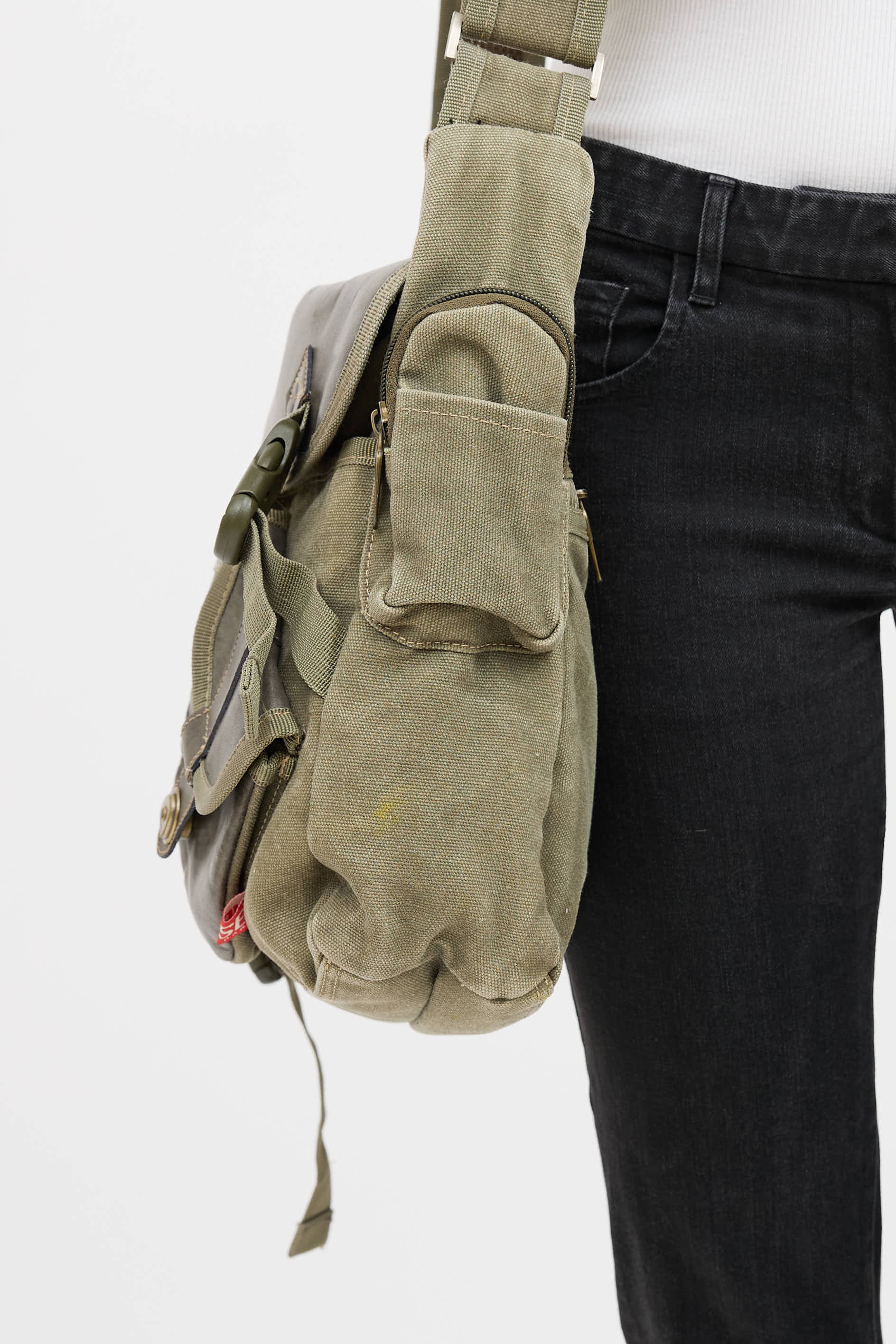 Diesel Leather Messenger Bag