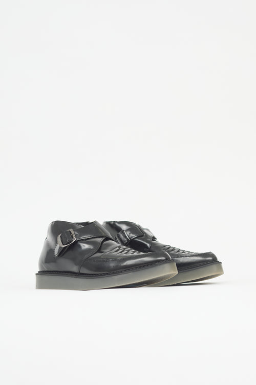 Diesel Leather Woven Dress Shoe