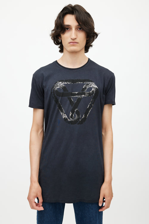 Diesel Navy & Black Logo T-Shirt