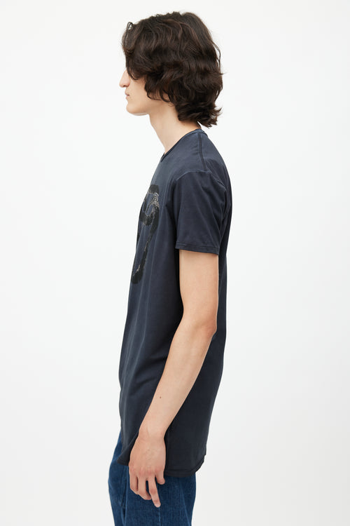 Diesel Navy & Black Logo T-Shirt