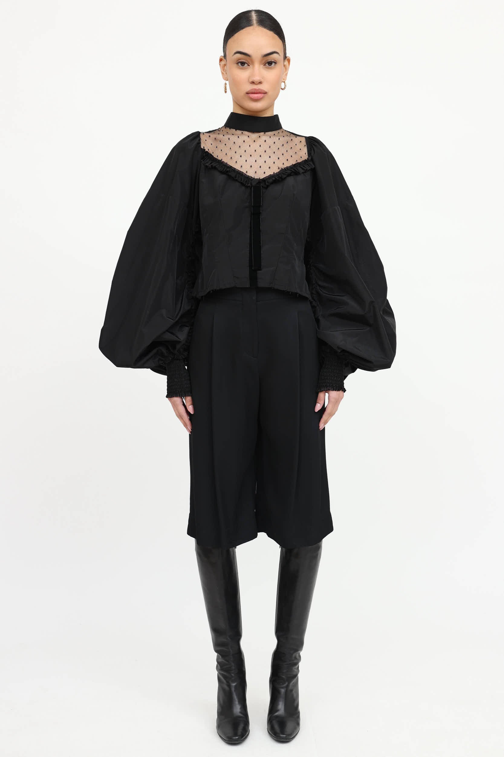 Ruffled Paneled Top