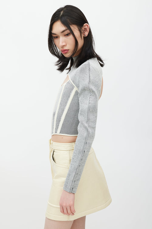 Dion Lee Grey & Cream Bolero Co-Ord Set
