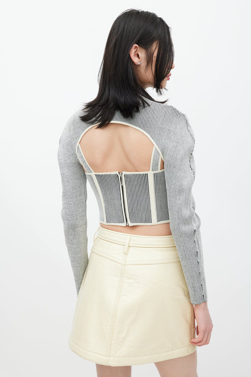 Dion Lee Grey & Cream Bolero Co-Ord Set