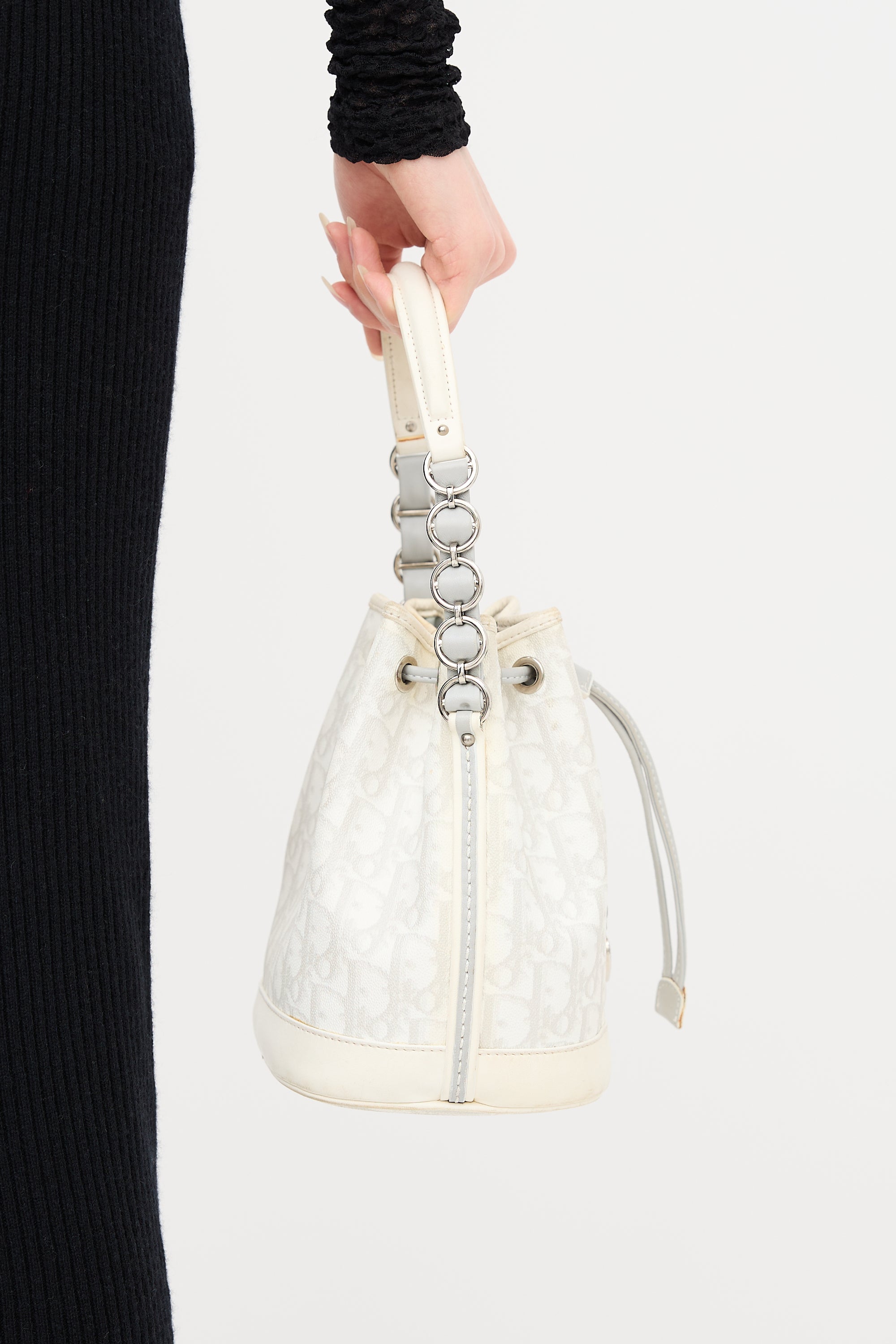 Dior 2007 Diorissimo Drawstring Bucket Bag