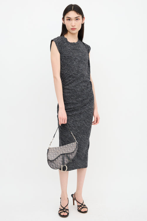Dior 2007 Jacquard Saddle Bag
