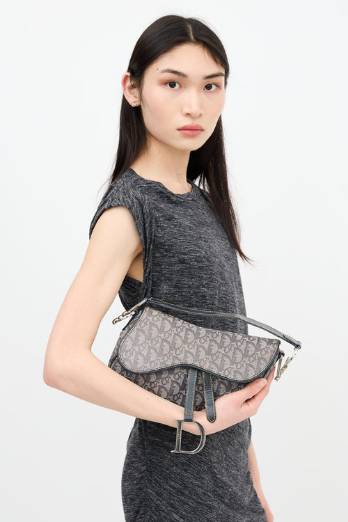 Dior 2007 Jacquard Saddle Bag