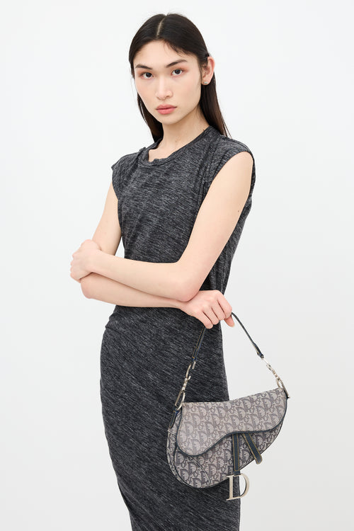 Dior 2007 Jacquard Saddle Bag