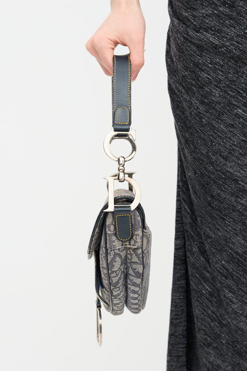 Dior 2007 Jacquard Saddle Bag