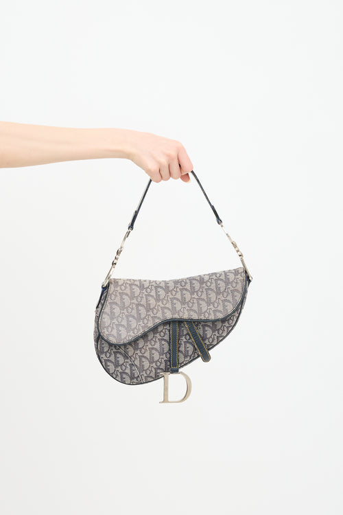 Dior 2007 Jacquard Saddle Bag