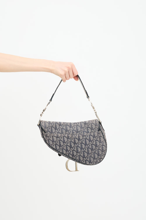 Dior 2007 Jacquard Saddle Bag