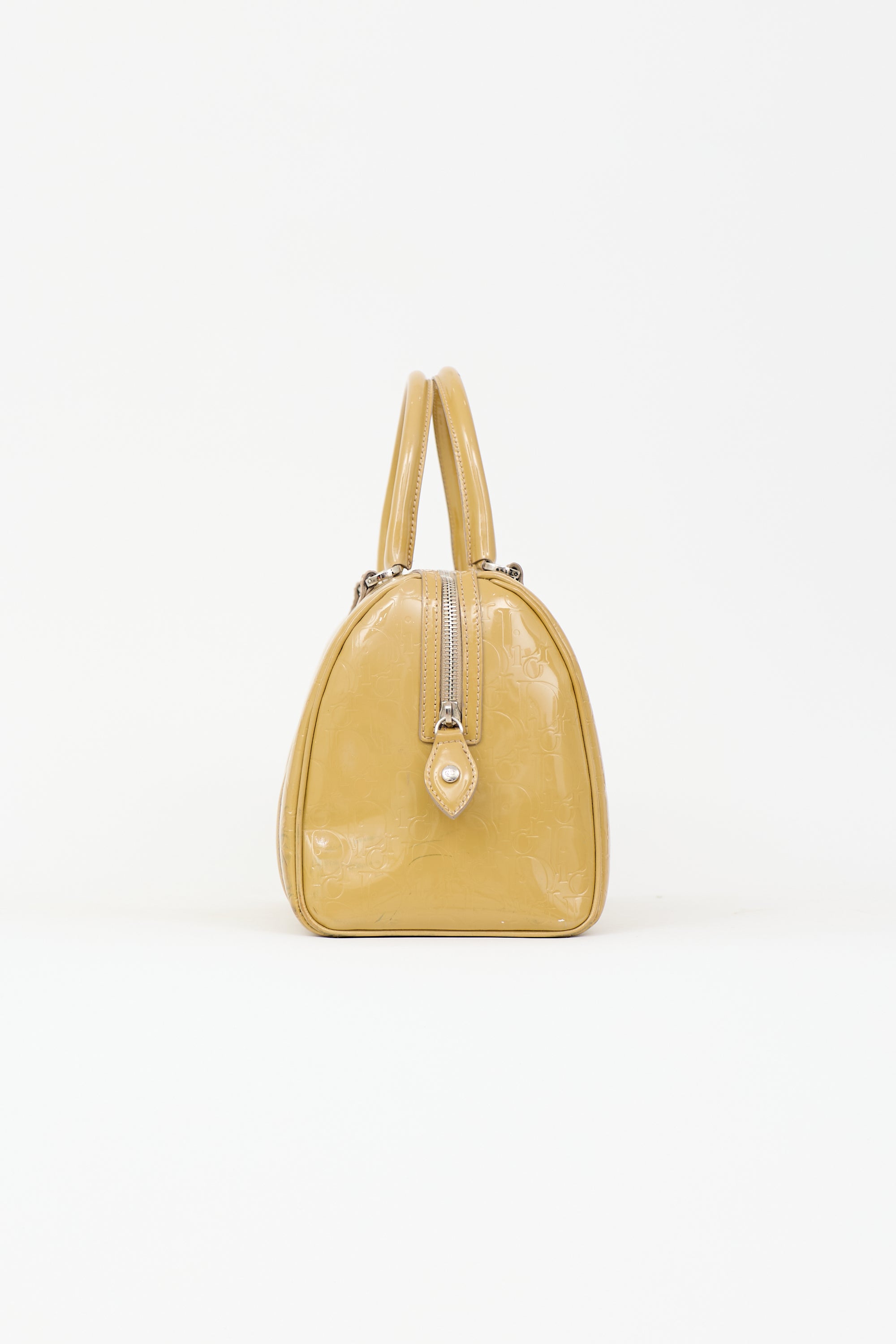 Dior 2008 Oblique Patent Boston Bag