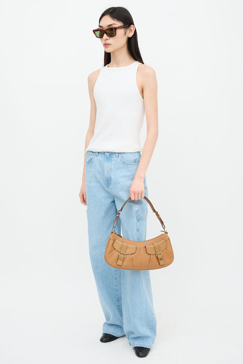 Dior 2012 Leather Croissant Shoulder Bag