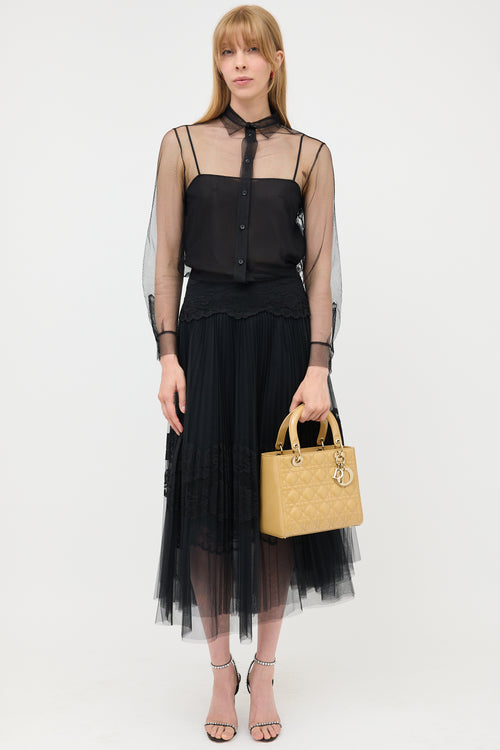 Dior 2014 Patent Medium Lady Dior Bag
