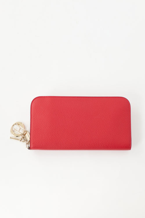 Dior 2015 Leather Long Zip Wallet