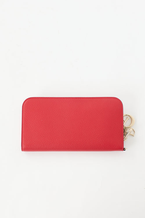Dior 2015 Leather Long Zip Wallet