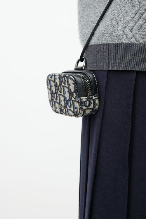 Dior 2021 Navy & Beige Nano D-Touch Pouch