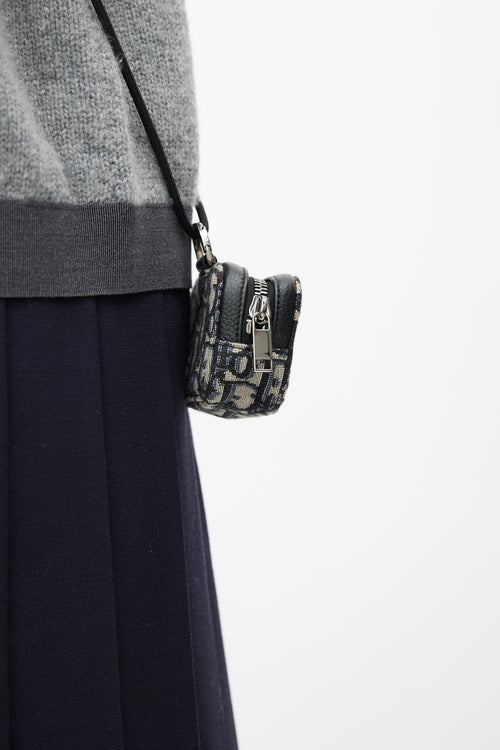 Dior 2021 Navy & Beige Nano D-Touch Pouch