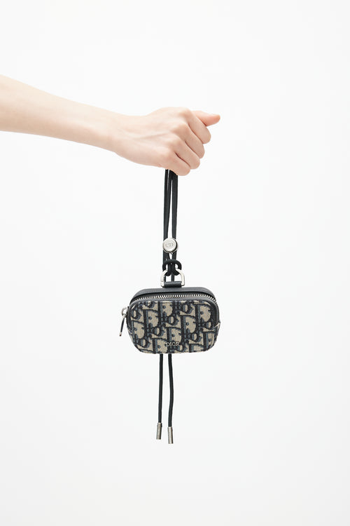 Dior 2021 Navy & Beige Nano D-Touch Pouch
