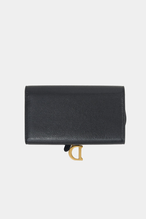 Dior 2022 Leather Saddle Long Wallet
