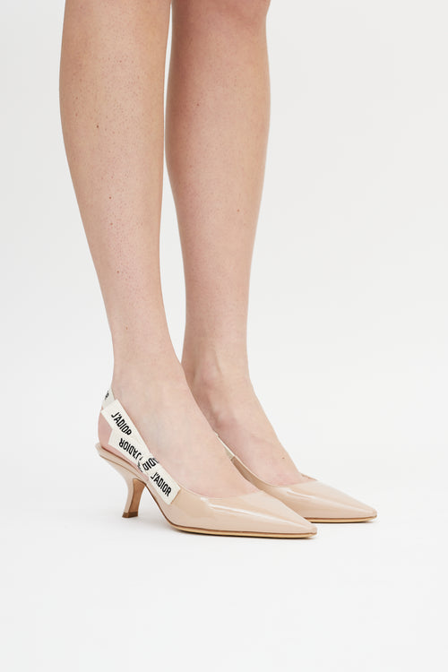 Dior Beige Patent J'Adior Slingback Pump