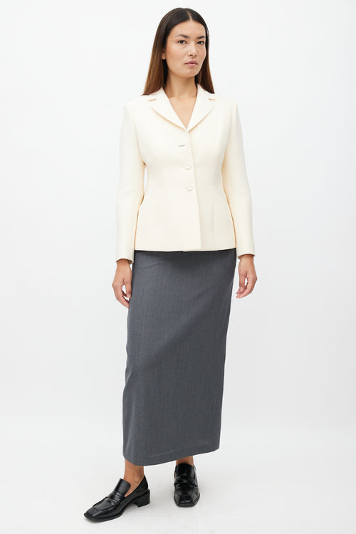 Dior Beige Wool & Silk Blazer