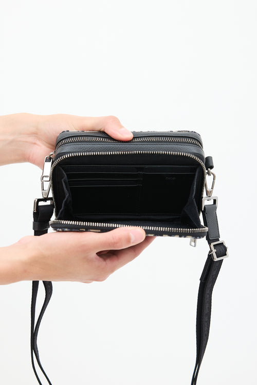 Dior Beige & Navy Oblique Crossbody Bag